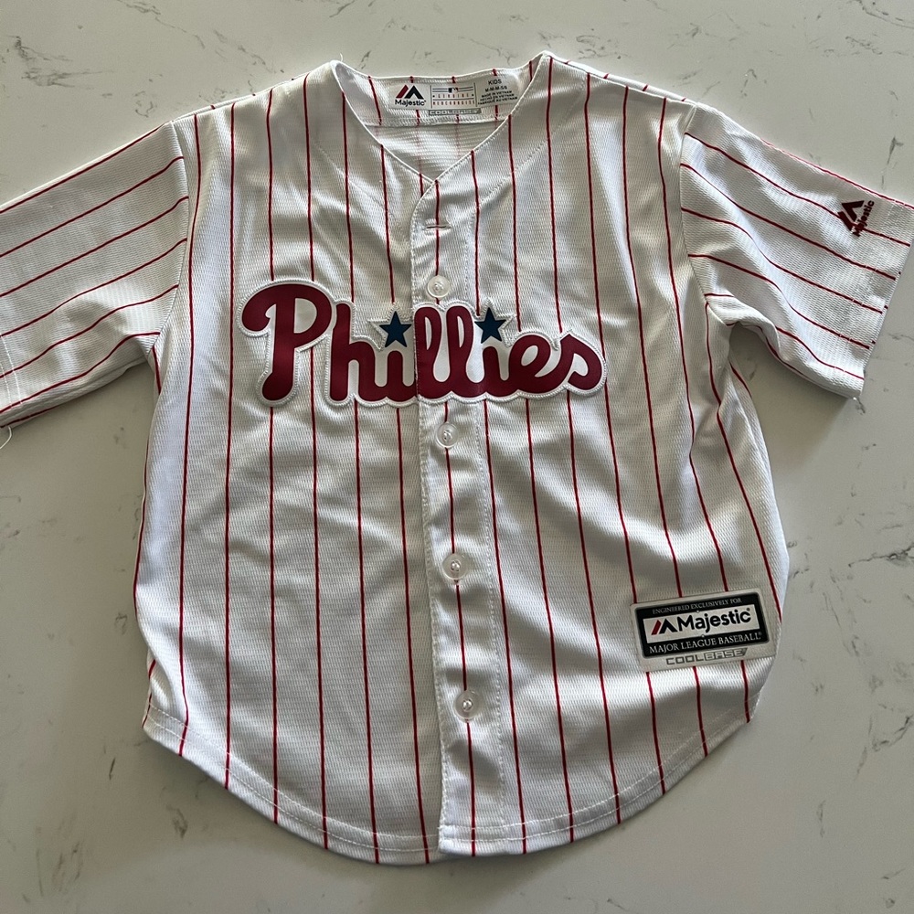 Majestic Youth Kids Phillies Bryce Harper Jersey Size 5/6